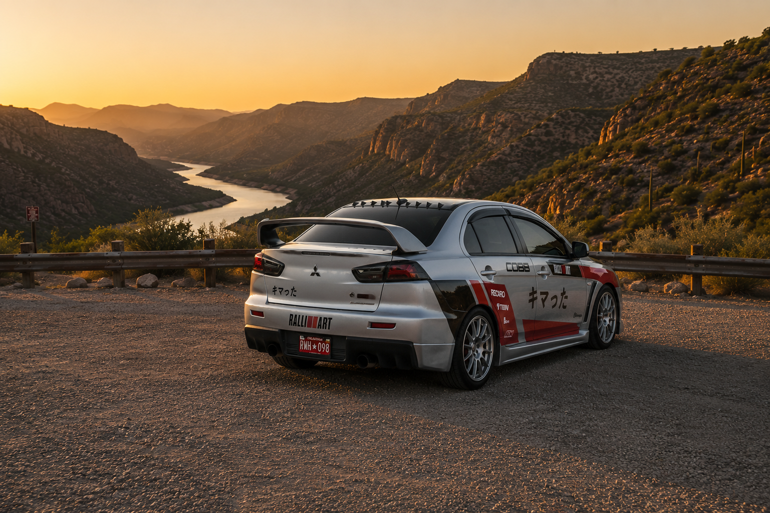 DIG 006 Mitsubishi Lancer EVO X GSR back quarter view