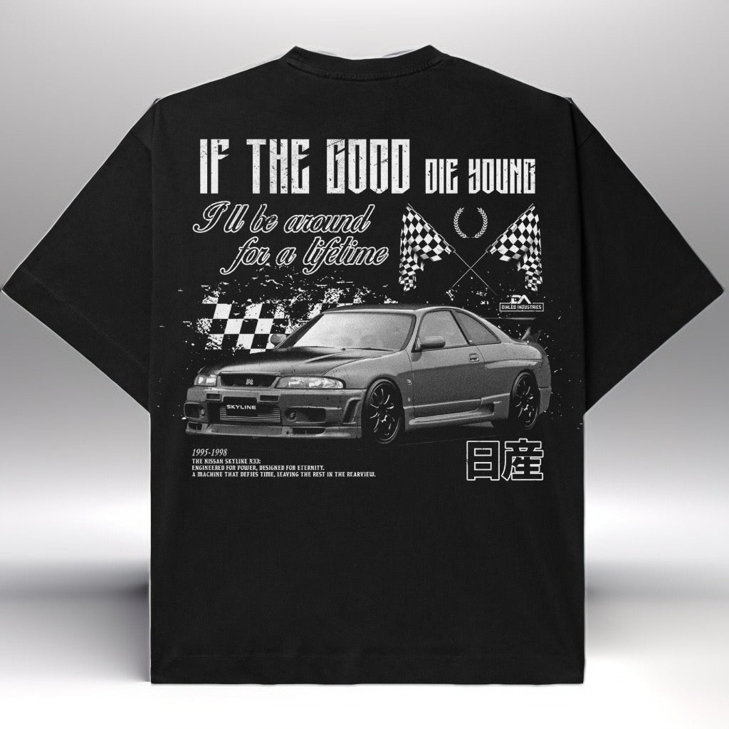 Drop Shoulder Skyline Tee