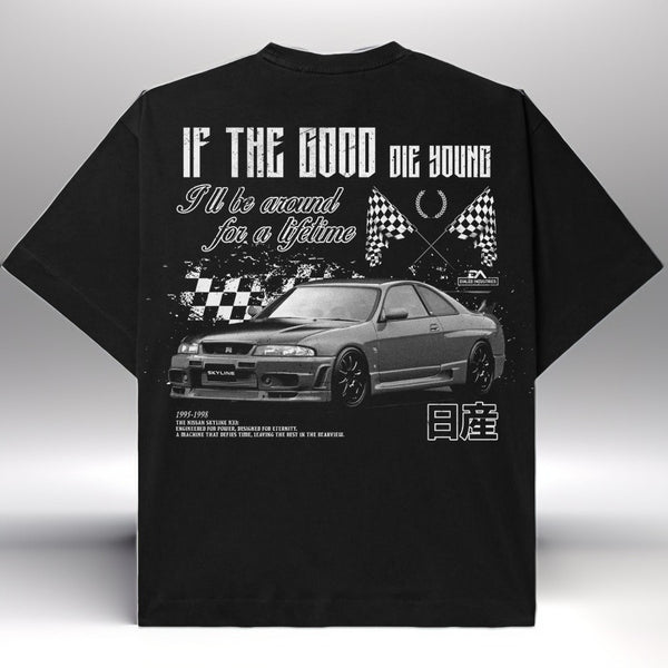 Drop Shoulder Skyline Tee